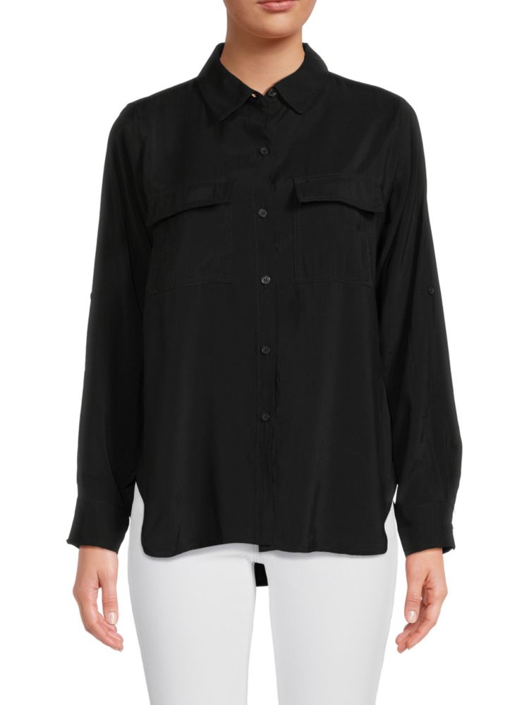 Shirt with slipper sleeves Max Studio, black