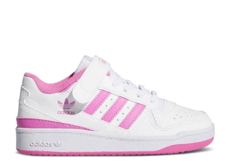 Adidas FORUM LOW J 'WHITE SCREAMING PINK' sneakers, white