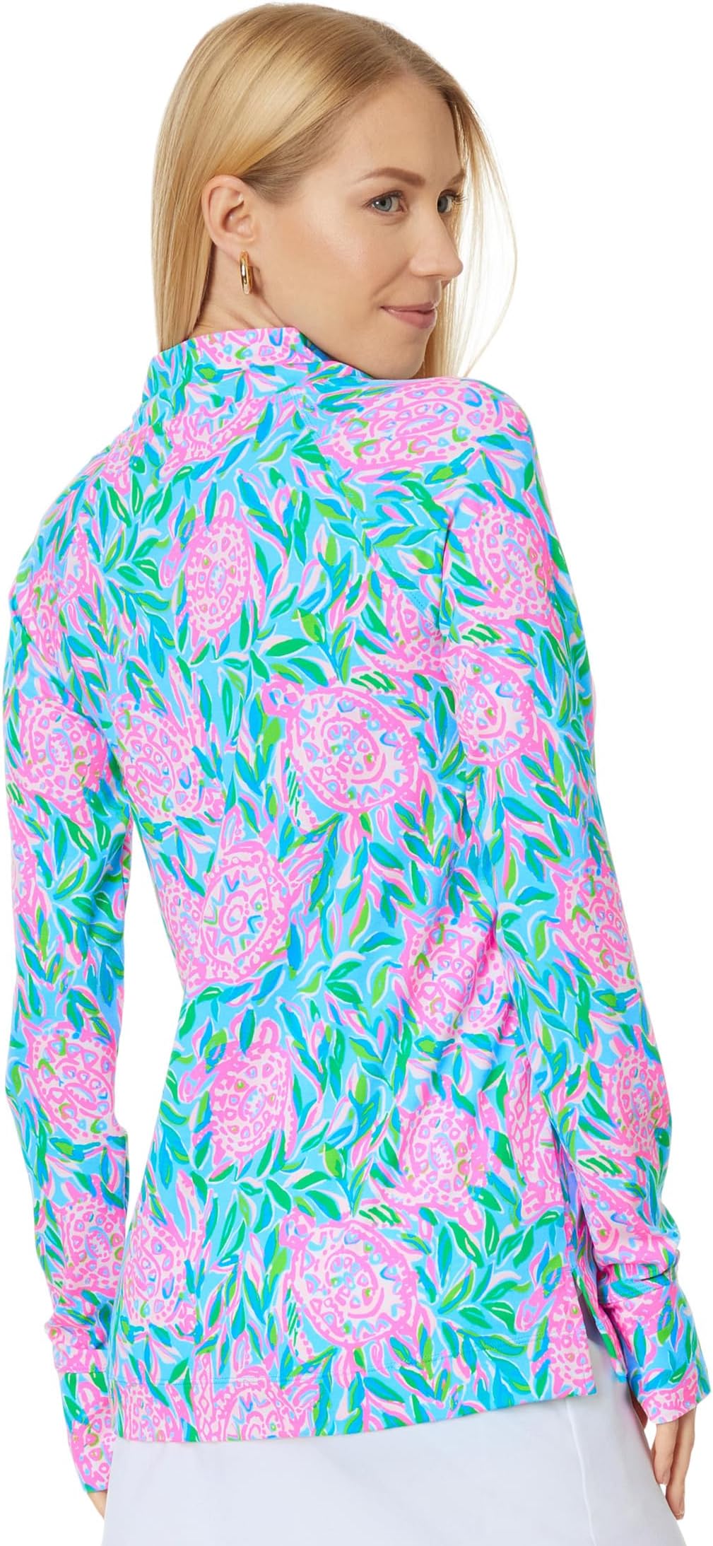 معطف Cassi UPF 50+ Lilly Pulitzer Popover، Frenchie Blue Turtley in Love