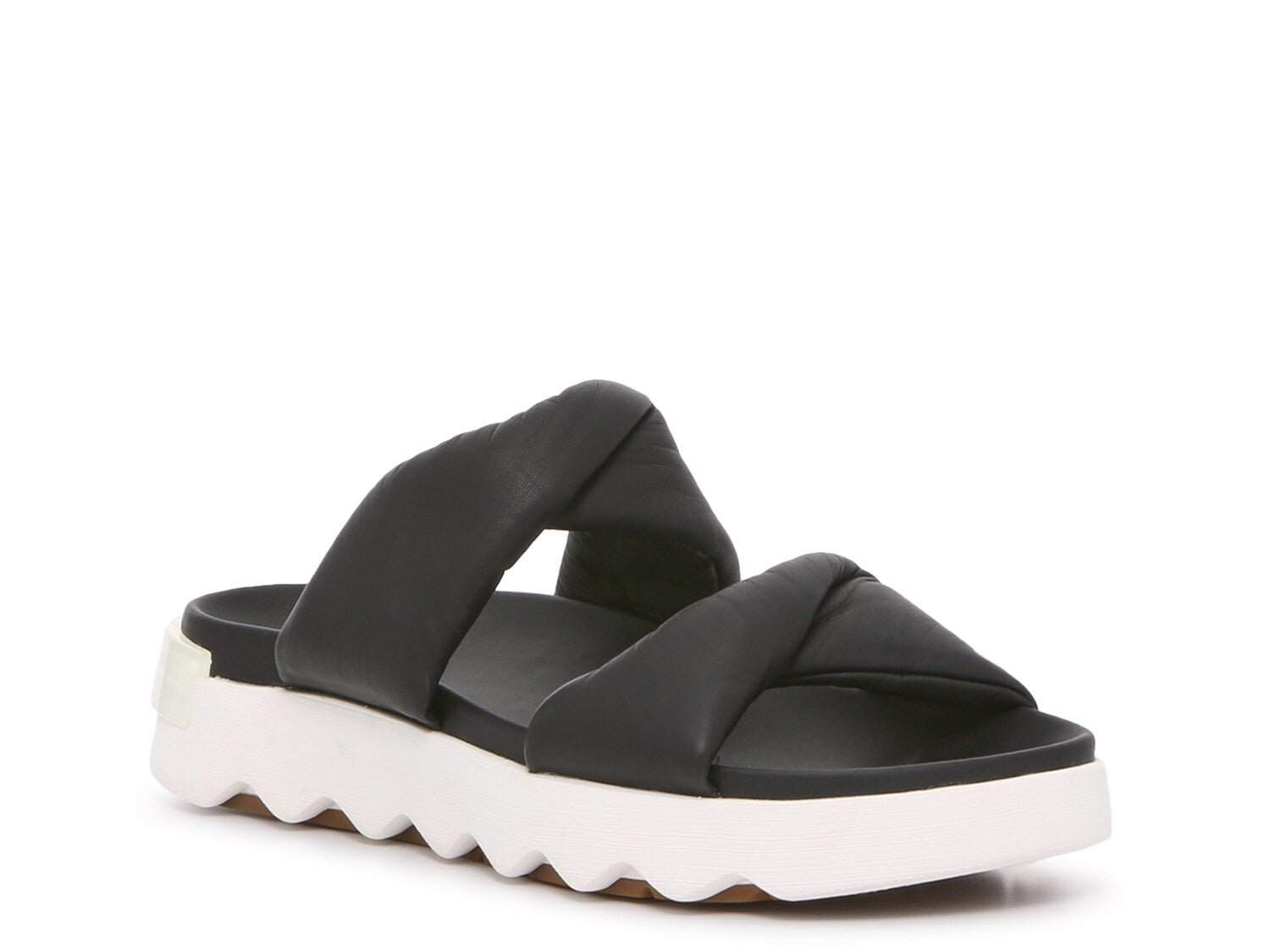 Viibe SOREL platform sandals, black and white