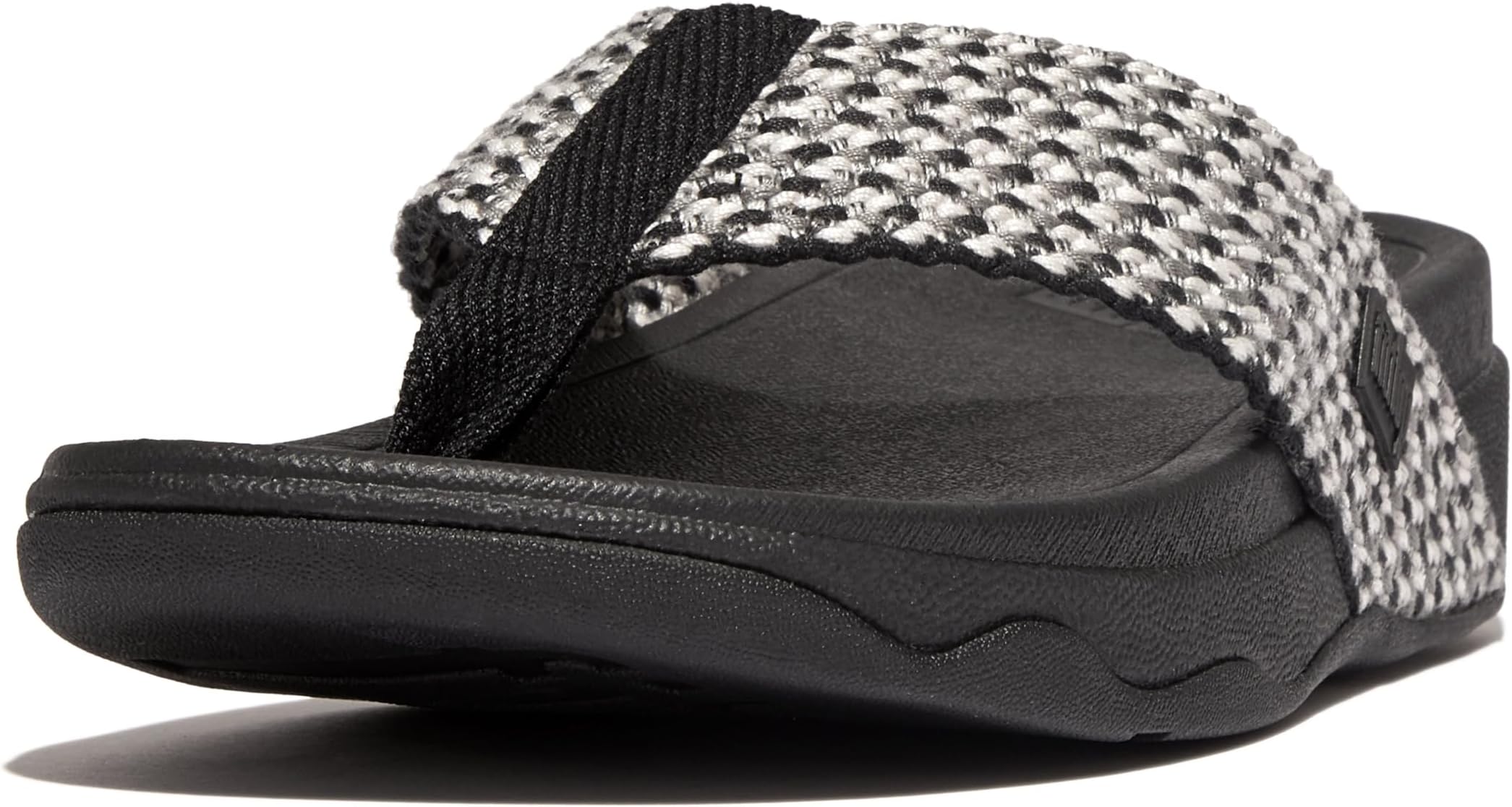 Surfa Multi-Tone Webbing Toe-Post Sandals FitFlop, Black