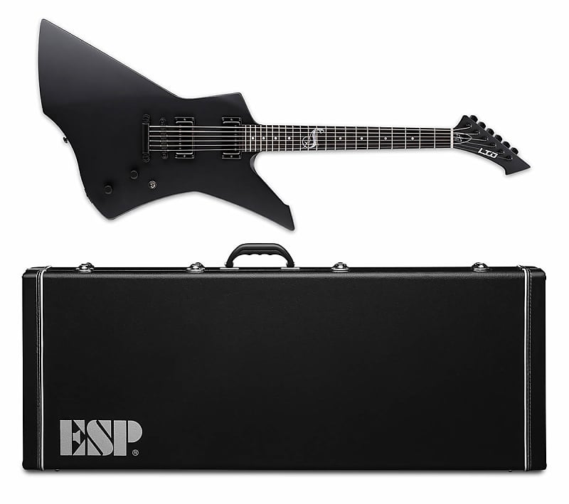 جيتار كهربائي ESP LTD James Hetfield Snakebyte Black Satin BLKS جيتار كهربائي جديد + حقيبة صلبة مجانية! كوريا