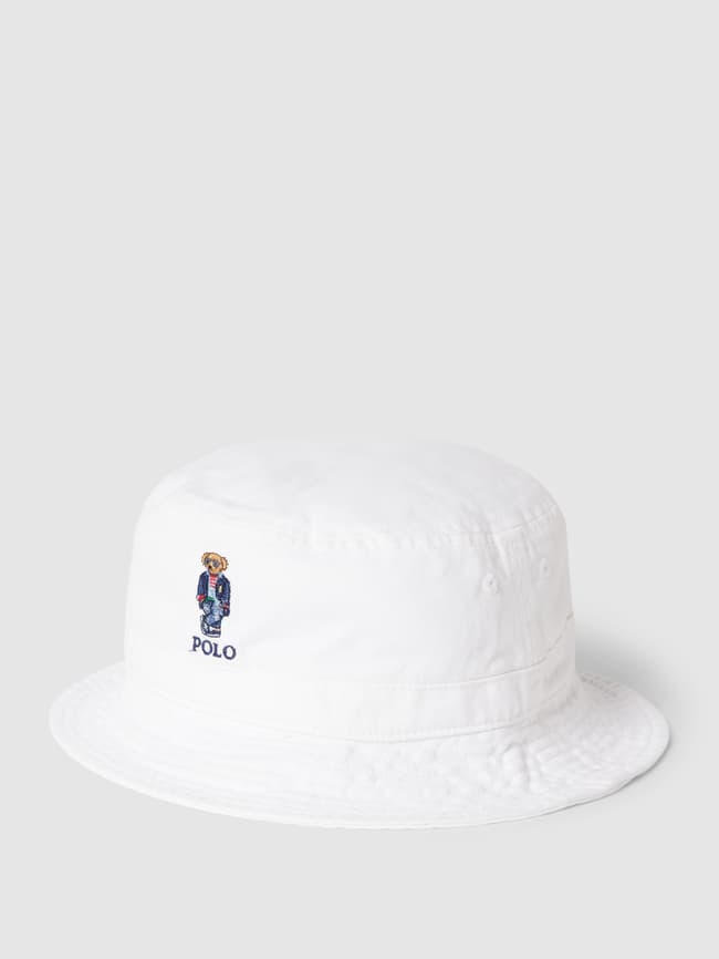 Panama hat with sew-on label model "BEAR" Polo Ralph Lauren, white