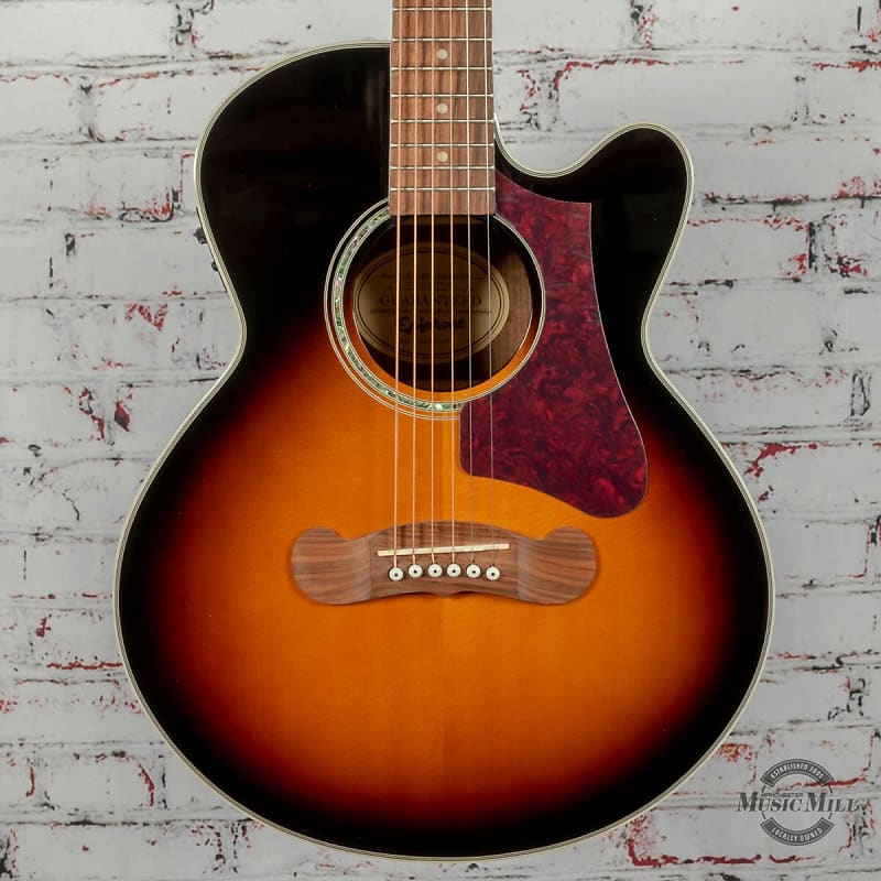 جيتار صوتي Epiphone J-200 EC Studio Parlor جيتار صوتي/كهربائي Vintage Sunburst