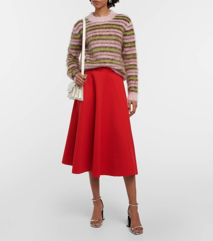 MARNI striped mohair blend sweater, pink