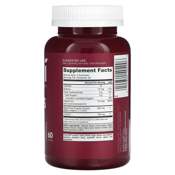 Goli Nutrition Beets Cardio Gummies, 60 Gummies