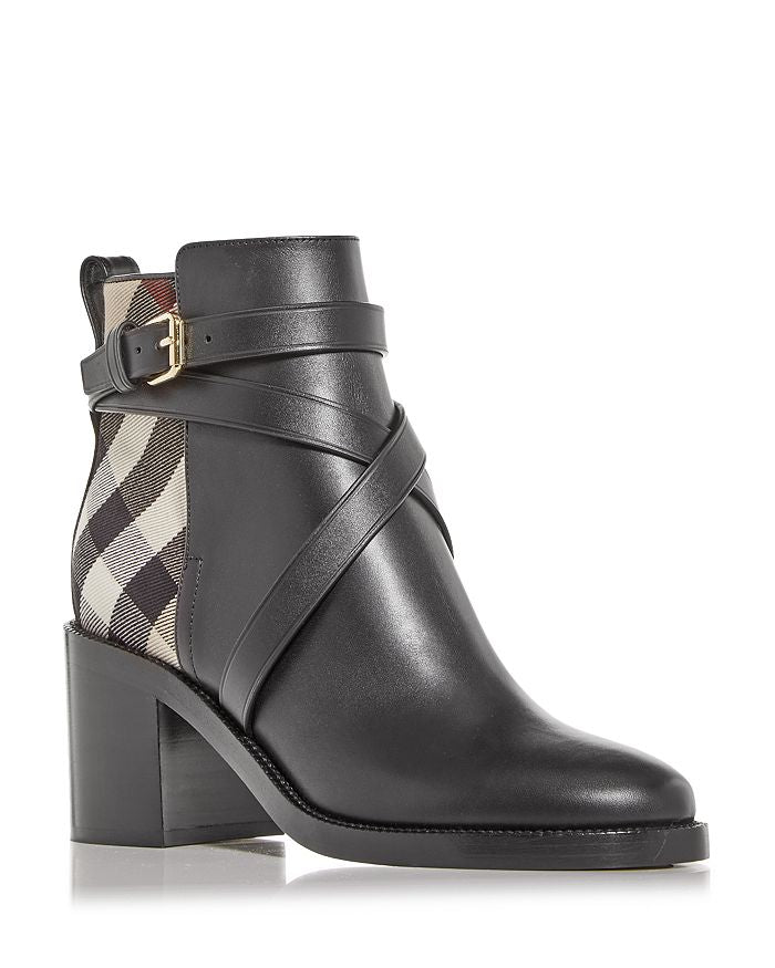 Burberry Women's New Pryle Block Heel Ankle Boots