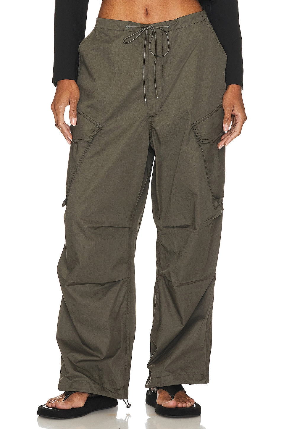 AGOLDE Ginerva Cargo trousers, Caviar color