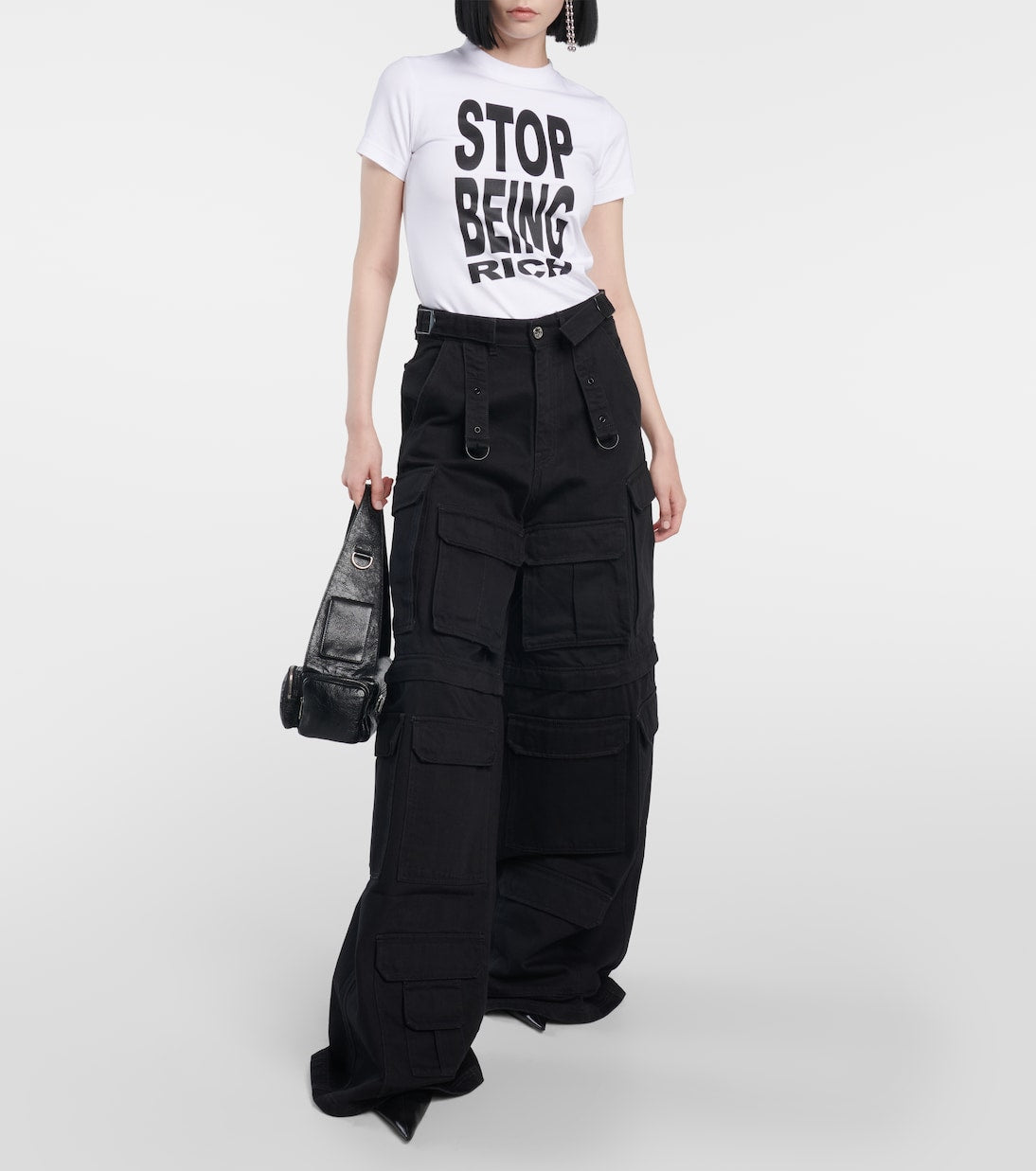 Vetements Cotton Cargo Pants, Black