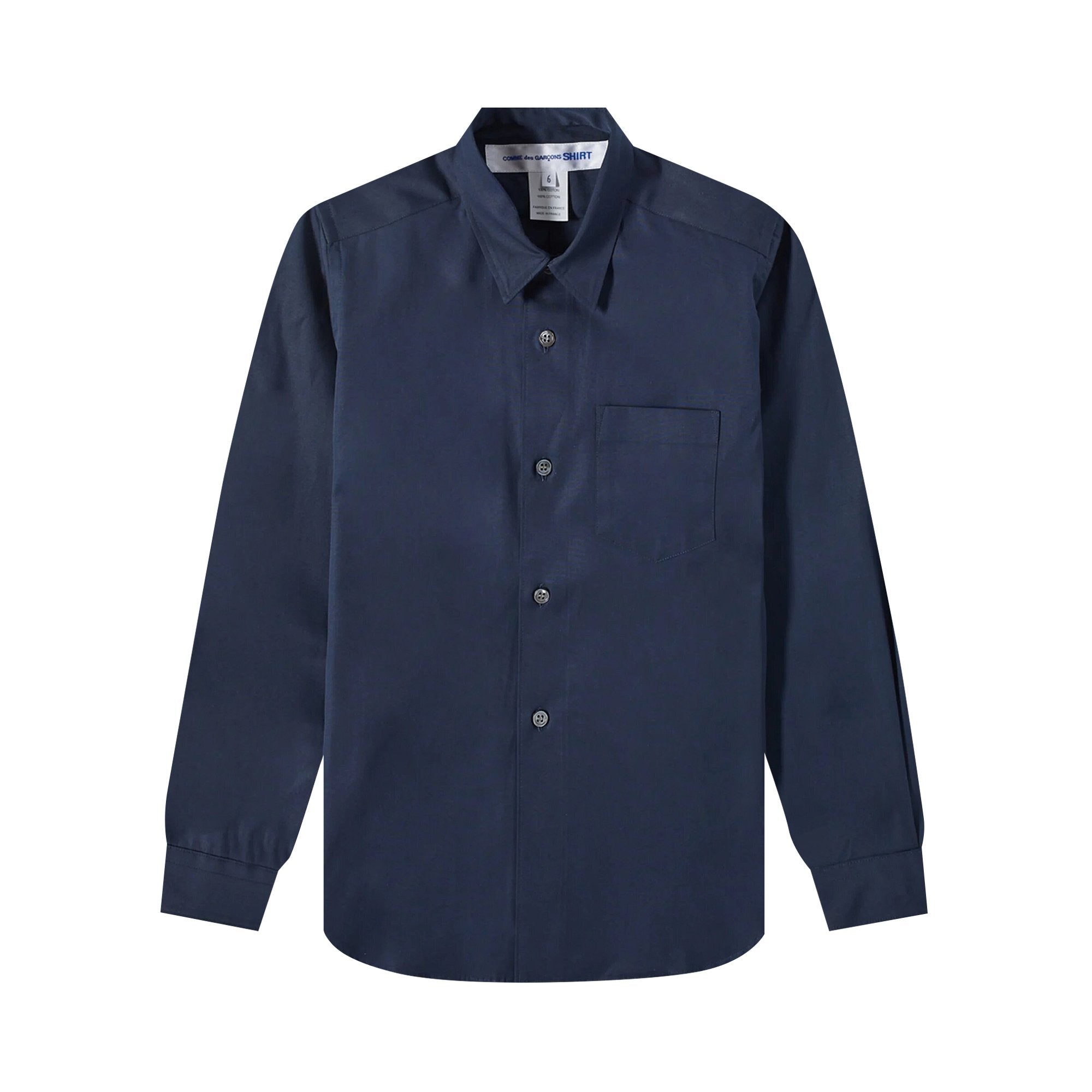 Comme des Garçons SHIRT Children's navy blue poplin shirt