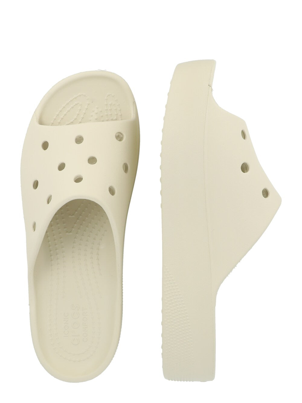 Crocs mules, beige