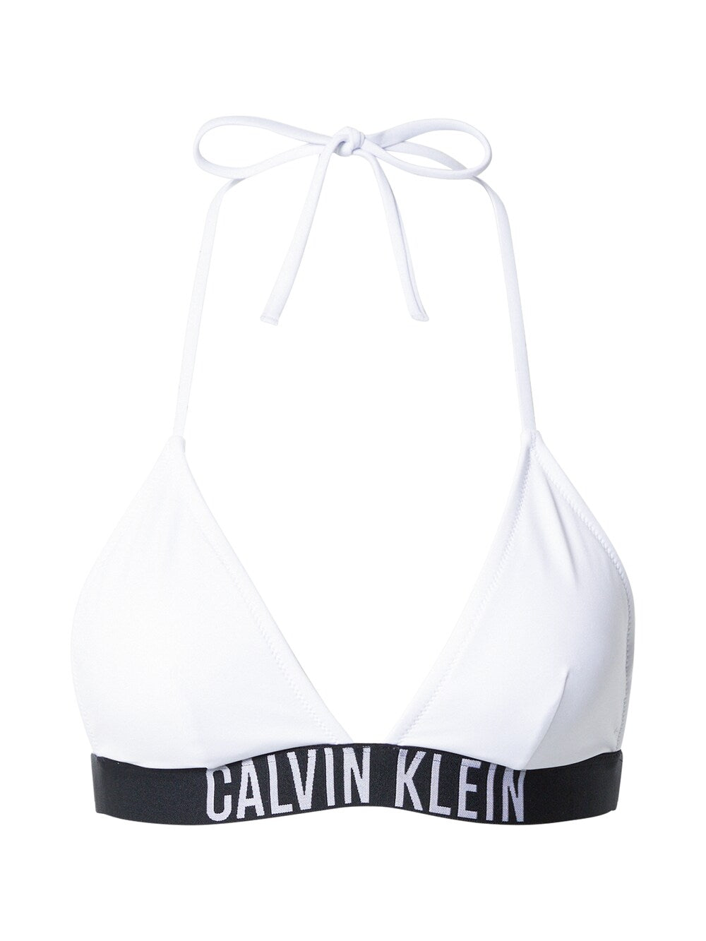 Calvin Klein triangle bikini top, white/white