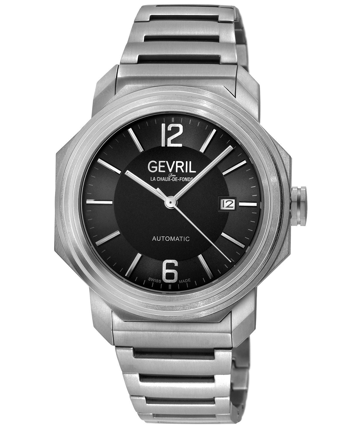 Men's Swiss Roosevelt automatic watch in grade 2 titanium, 43 mm Gevril