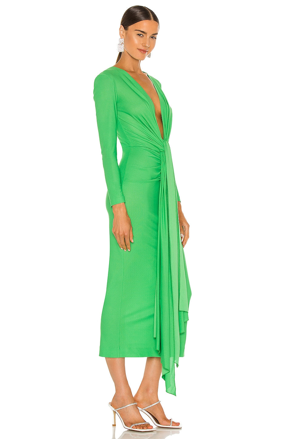 SOLACE London Lorena midi dress, Bright Green