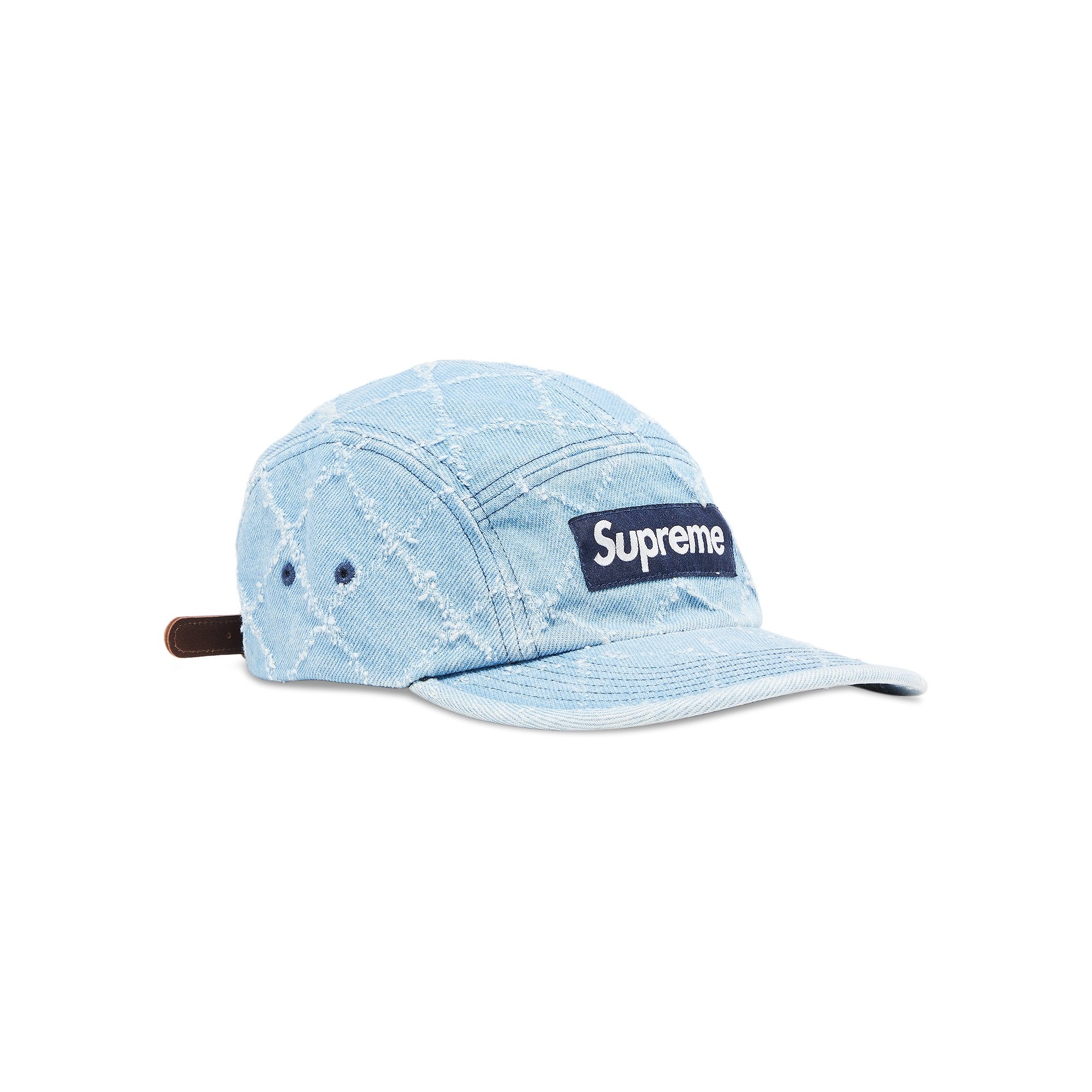 Supreme Perforated Denim Cap in Wash Indigo