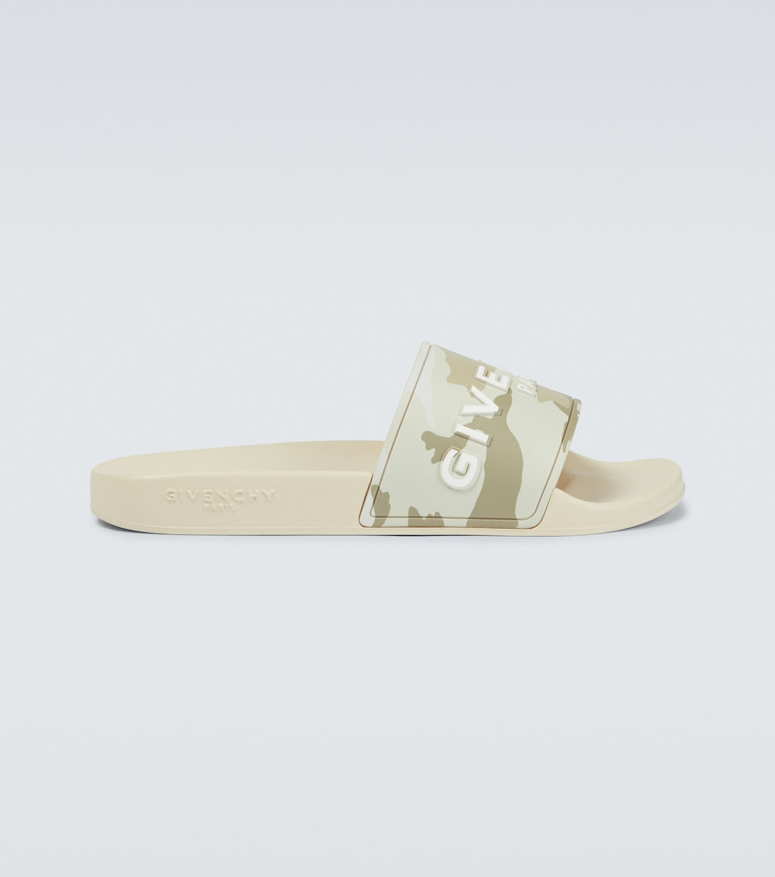 Givenchy camouflage rubber slides, beige