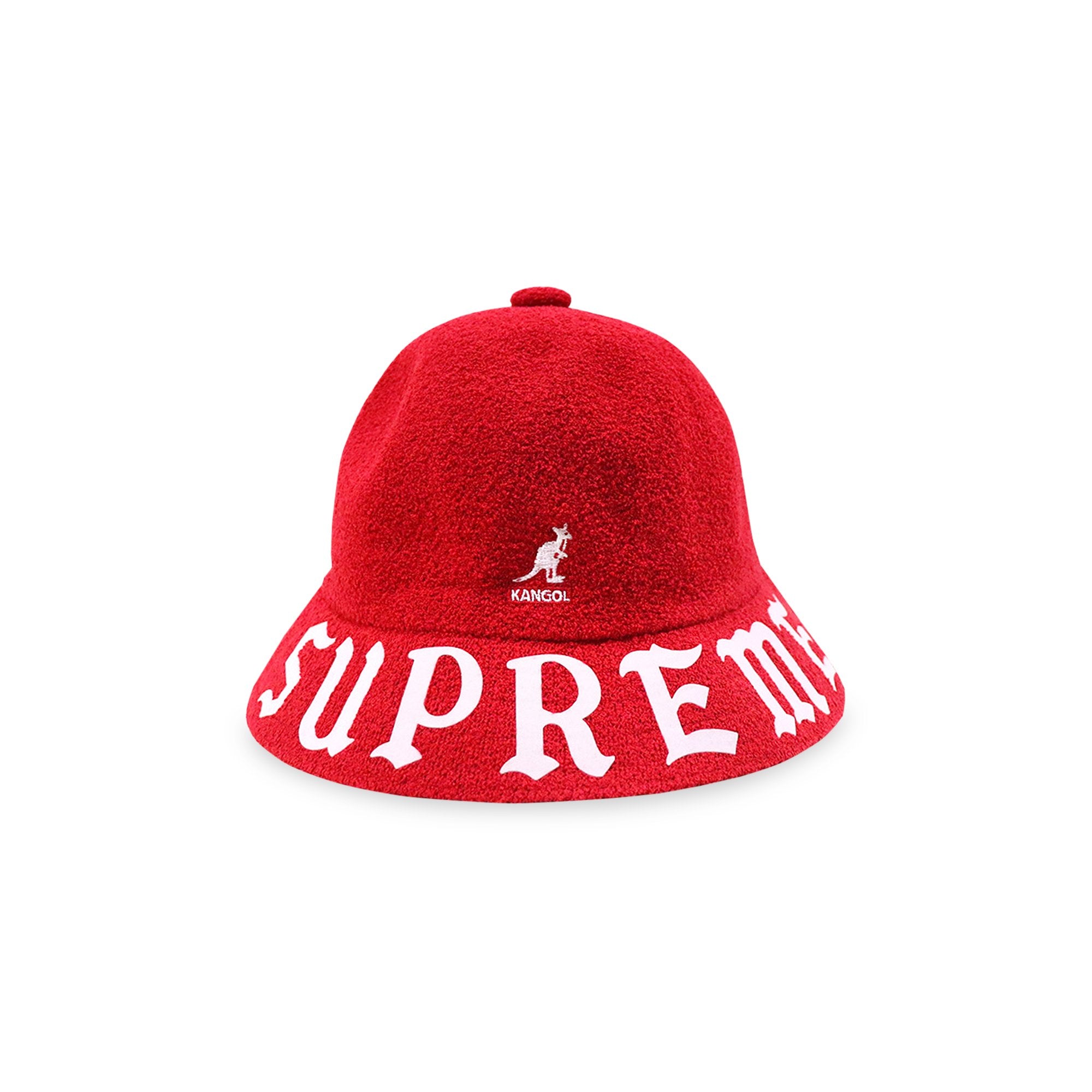 قبعة برمودا كاجوال من Supreme x Kangol باللون الأحمر