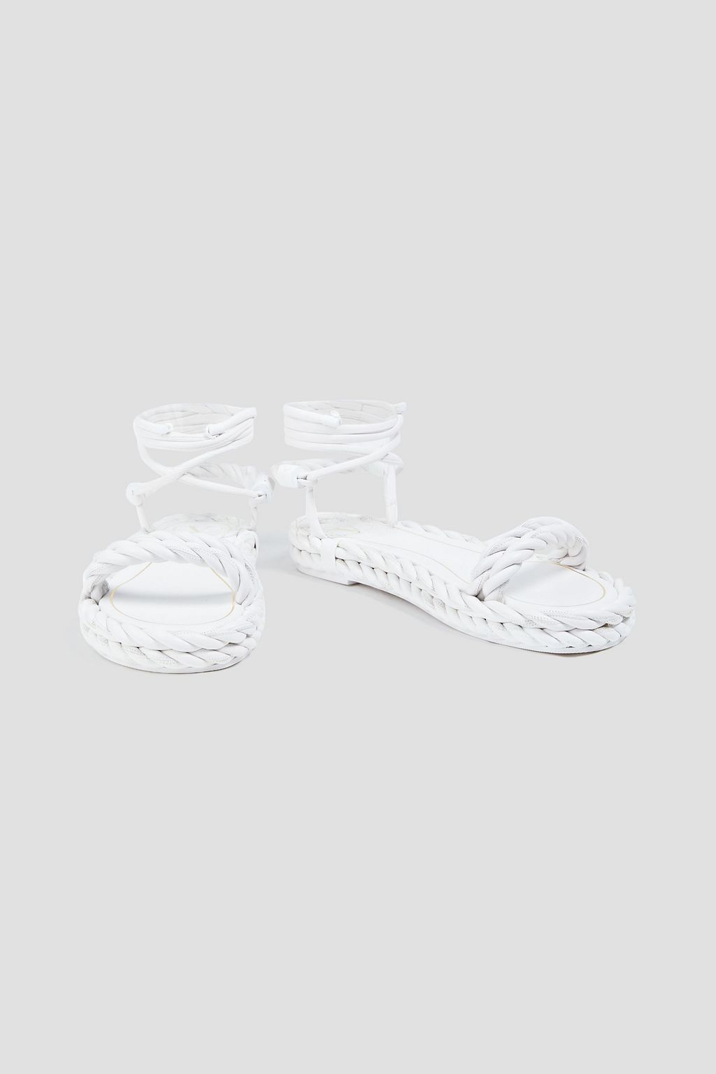 VALENTINO GARAVANI woven leather sandals, white