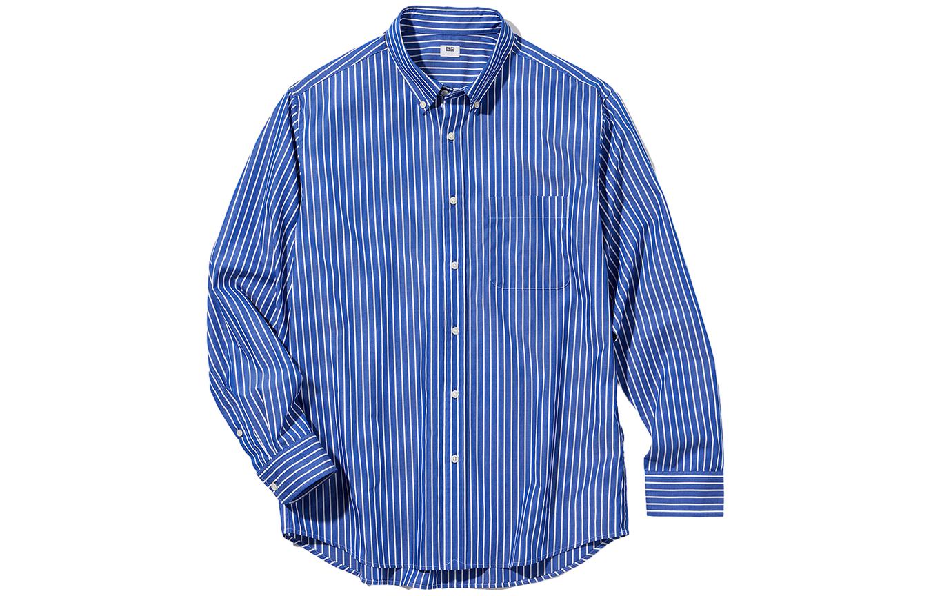 Men's Shirt Sea Blue Uniqlo, Sea Blue