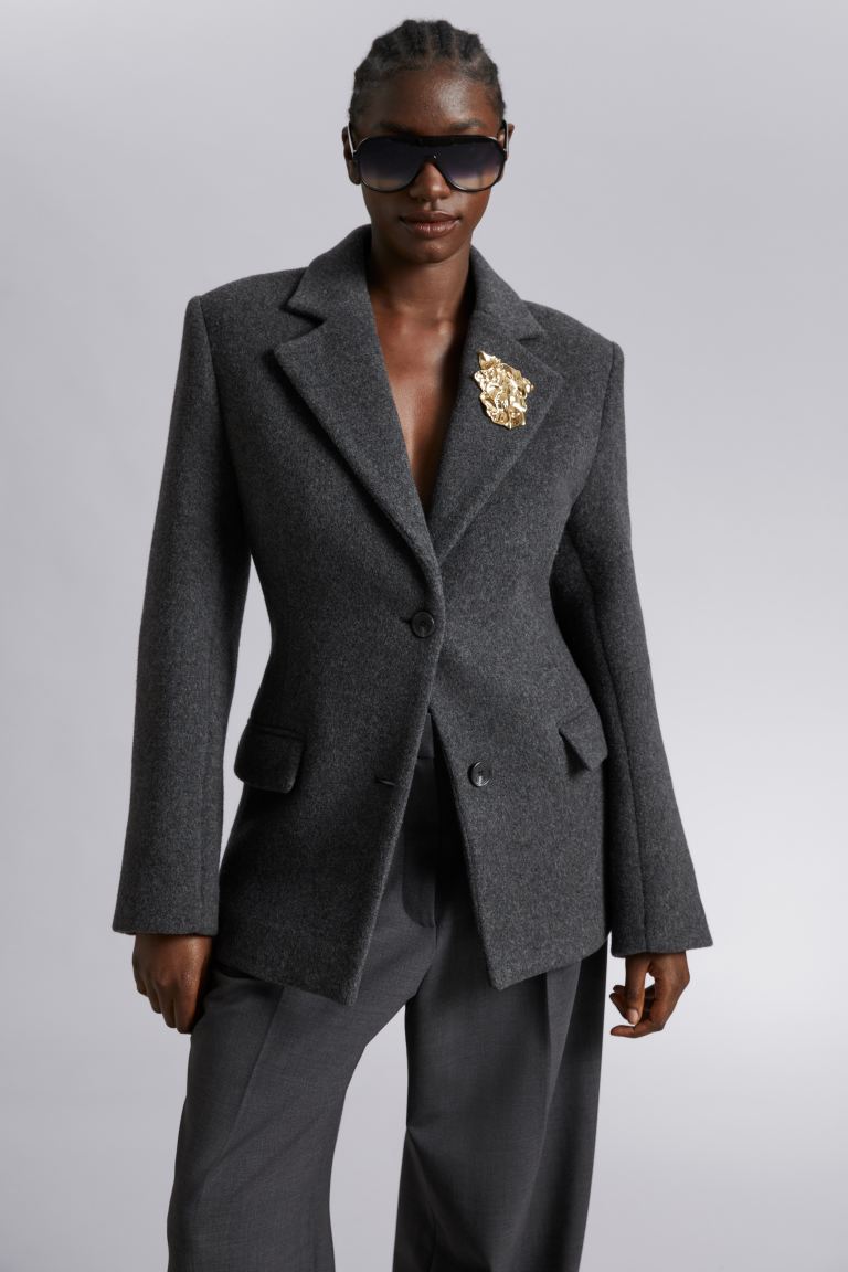 Oversized blazer H&M, gray