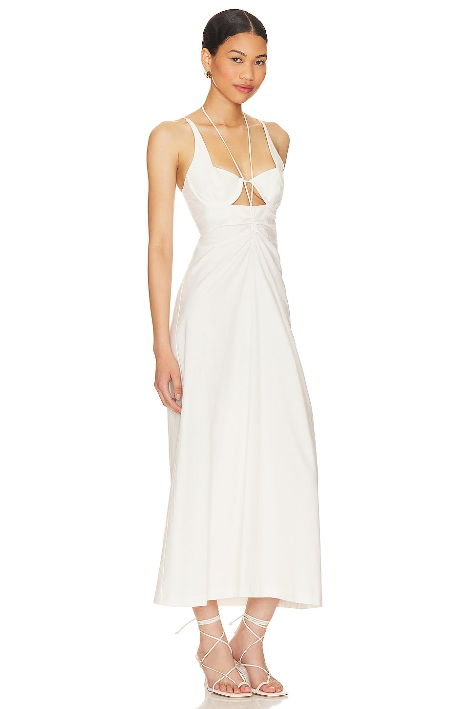 Maxi dress NBD Mallie, cream