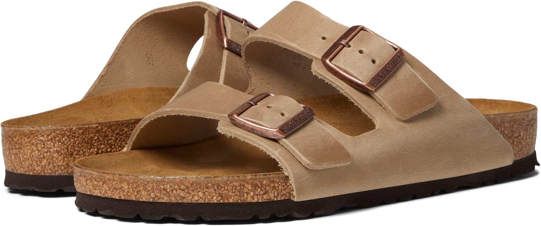 Arizona Flat Sandals - Oiled Leather (Unisex) Birkenstock, Tobacco Oiled Leather