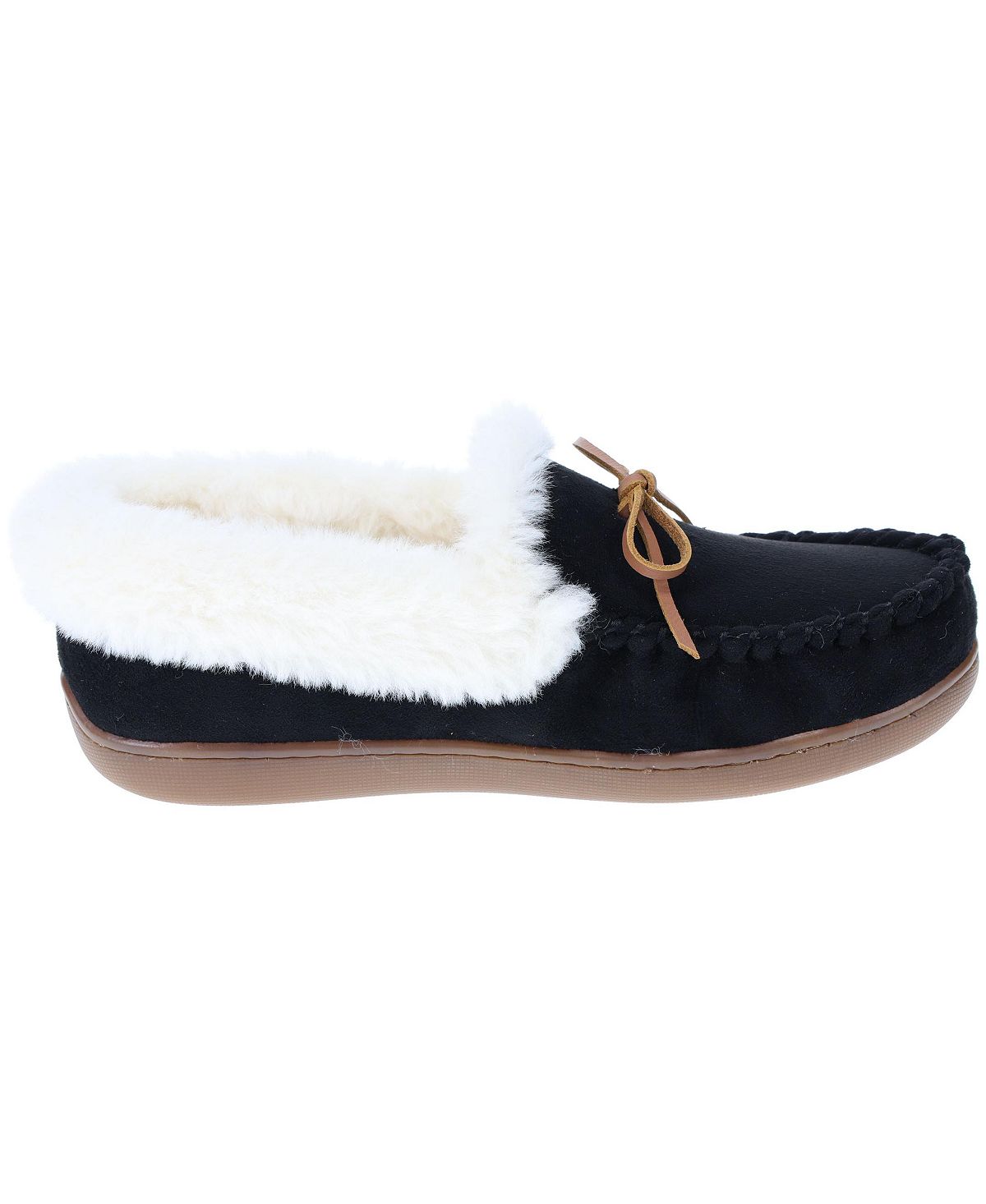 Women's moccasin slippers IZOD, black