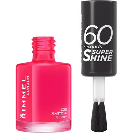 طلاء أظافر ريميل لندن 60 Seconds Super Shine من ريتا أورا 300 Glaston-Berry 8 مل