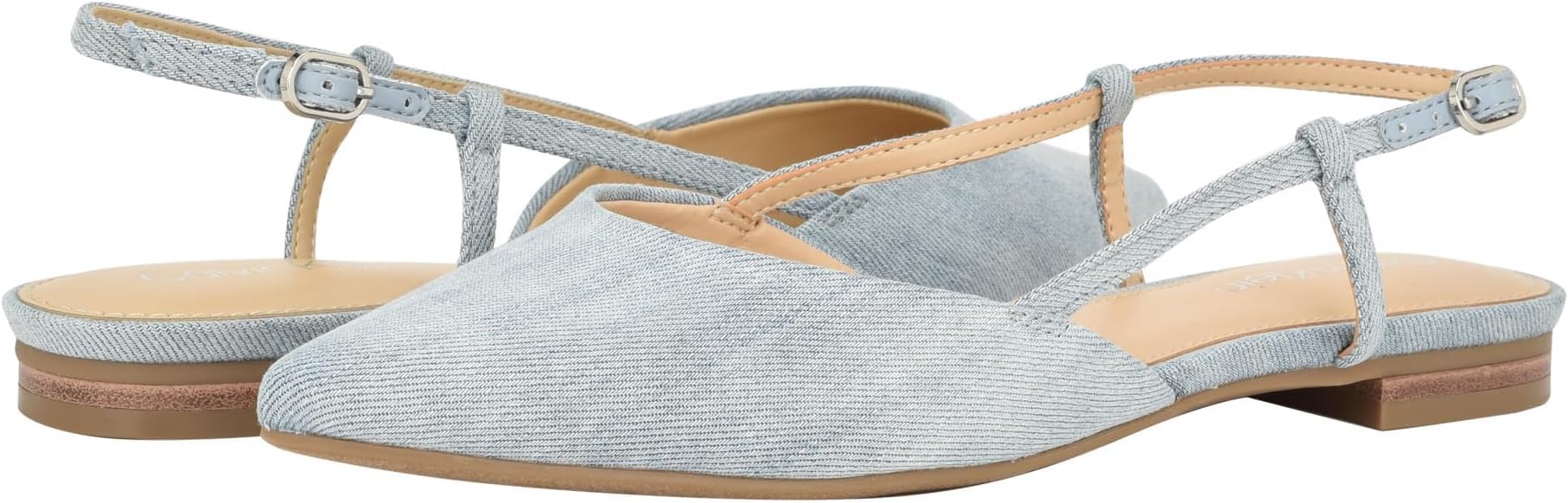 Stephany Calvin Klein Ballerinas, Light Blue Denim