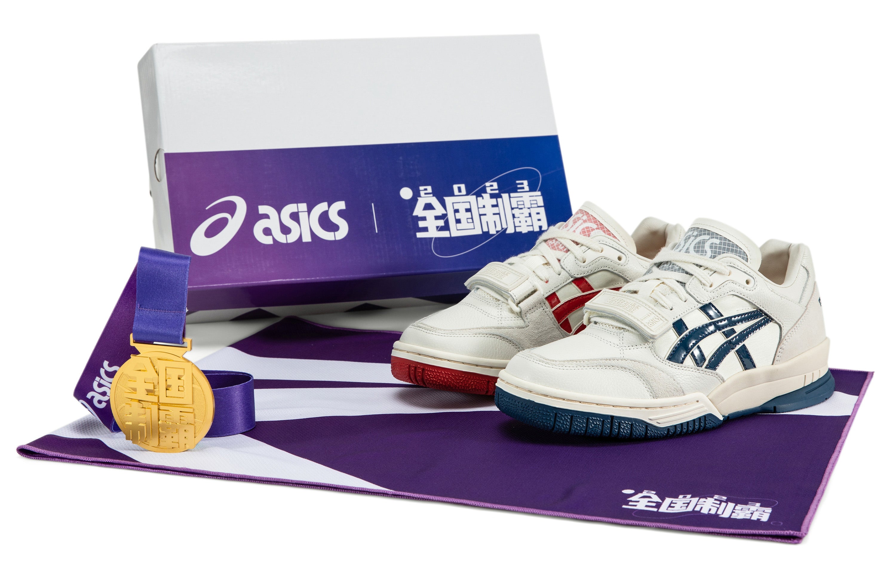 حذاء كرة السلة Asics Gel-Spotlyte الكلاسيكي للجنسين، أبيض حليبي