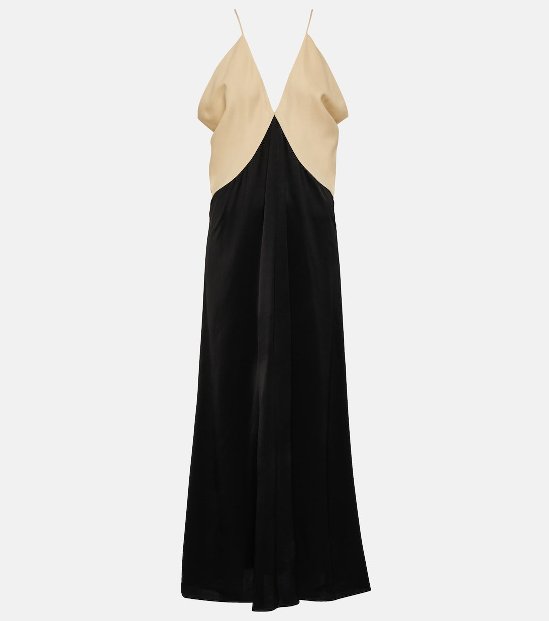 Twill maxi dress TOTEME, black