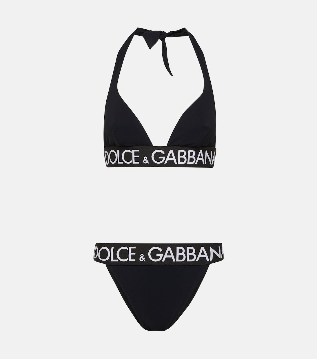 Bikini with Dolce&Gabbana logo, black