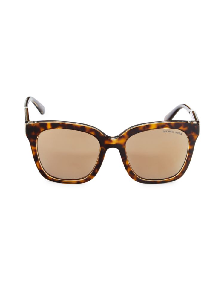 Michael Kors 52mm Square Sunglasses, Dark Tortoise