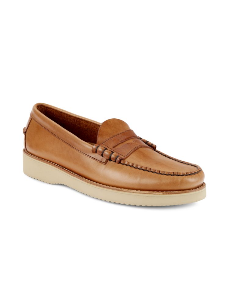 Clayton Gleather penny loafers. Bass, color Tan