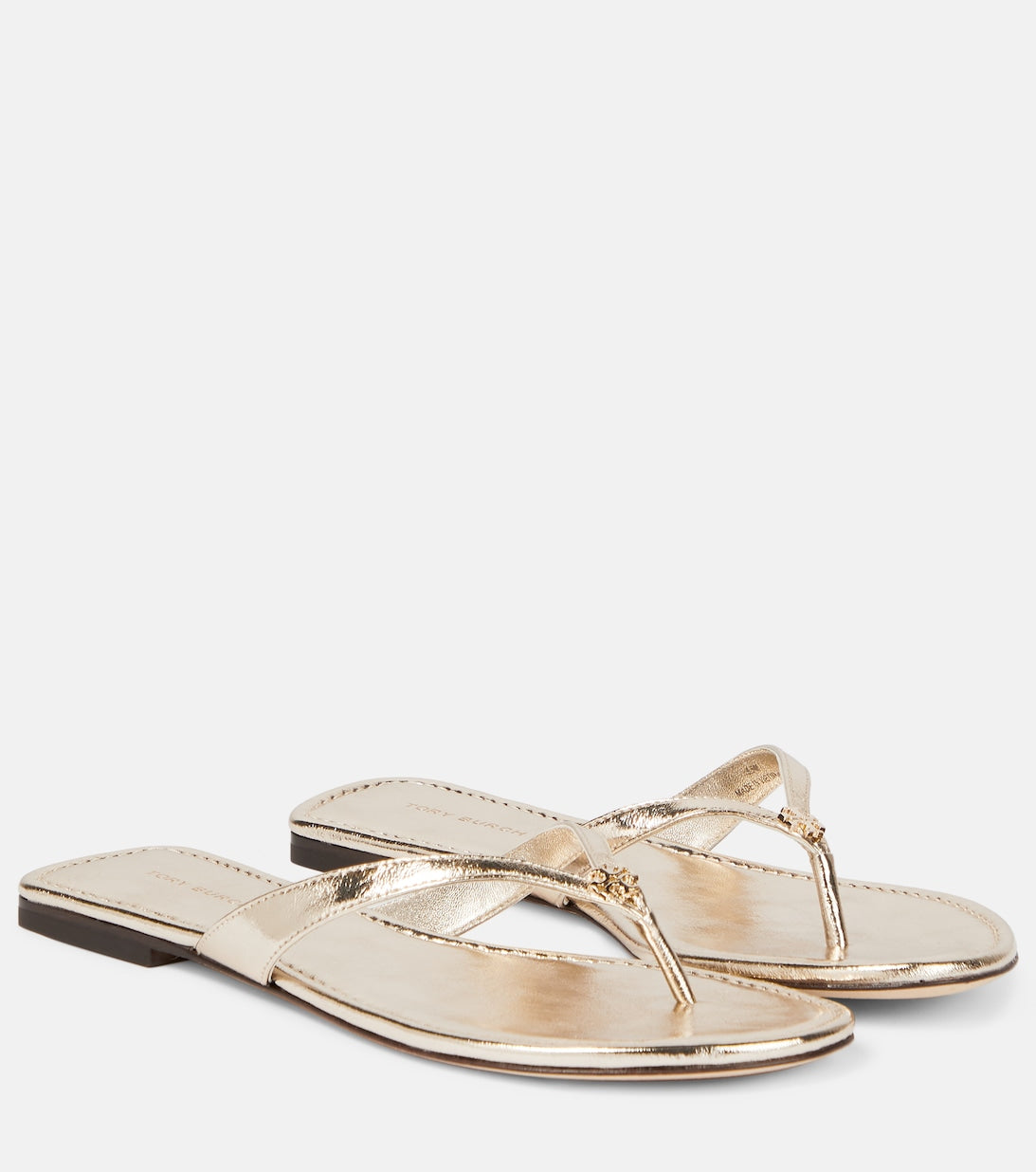 Tory Burch Metallic Leather Strap Sandals, Metallic