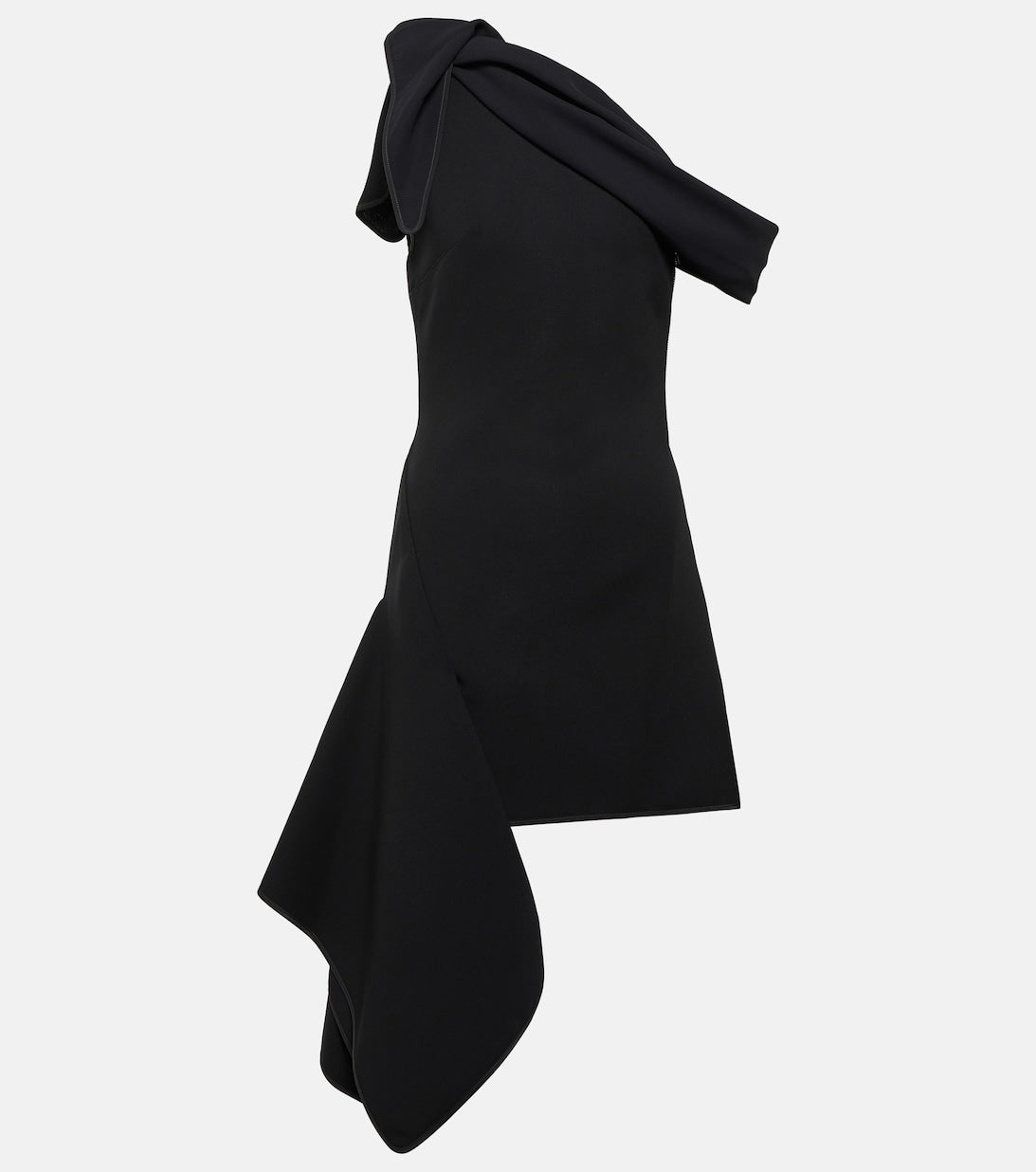 Asymmetrical mini dress Rigor in crepe MATICEVSKI, black