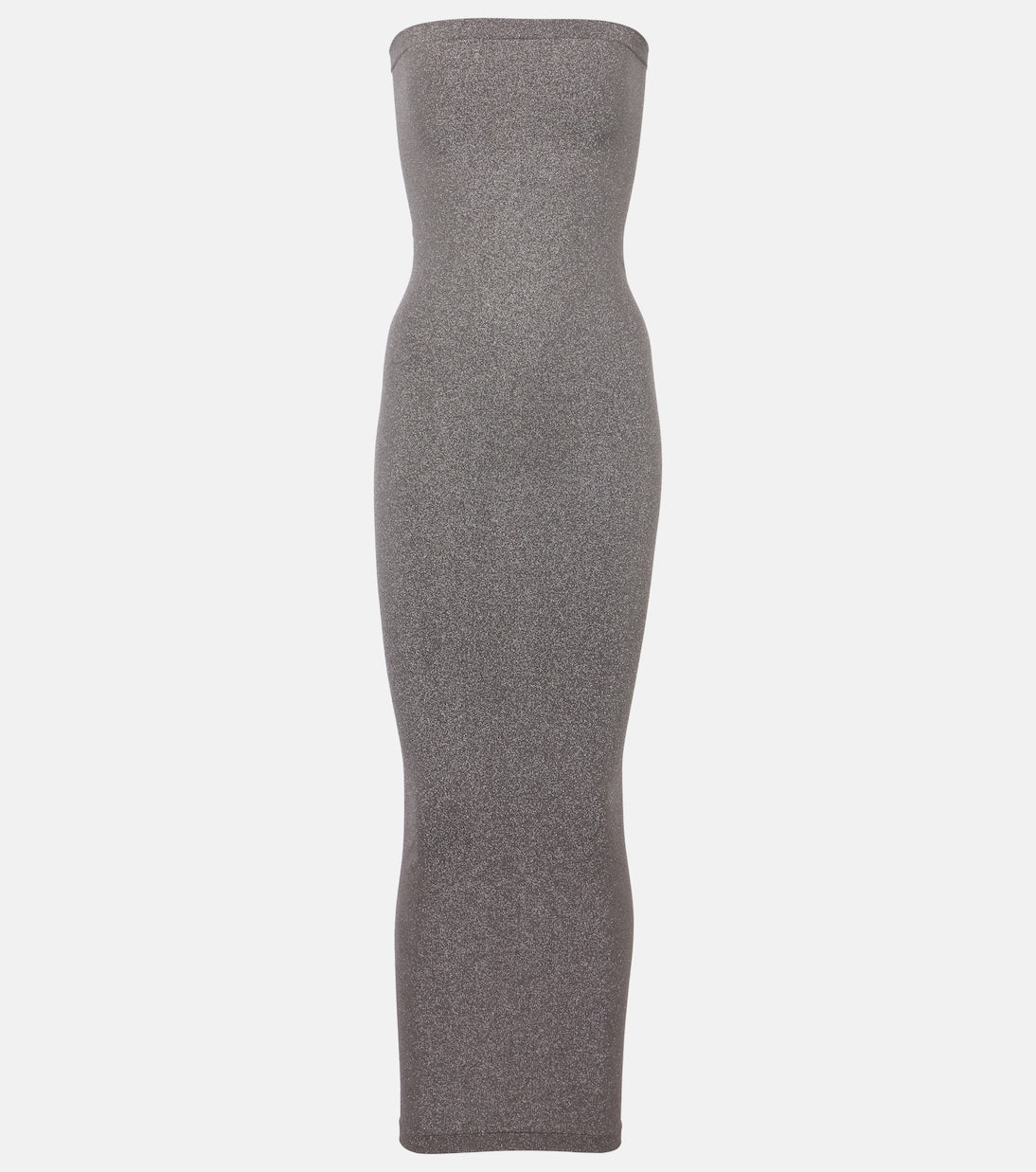 Wolford Strapless Glitter Midi Dress, Gray