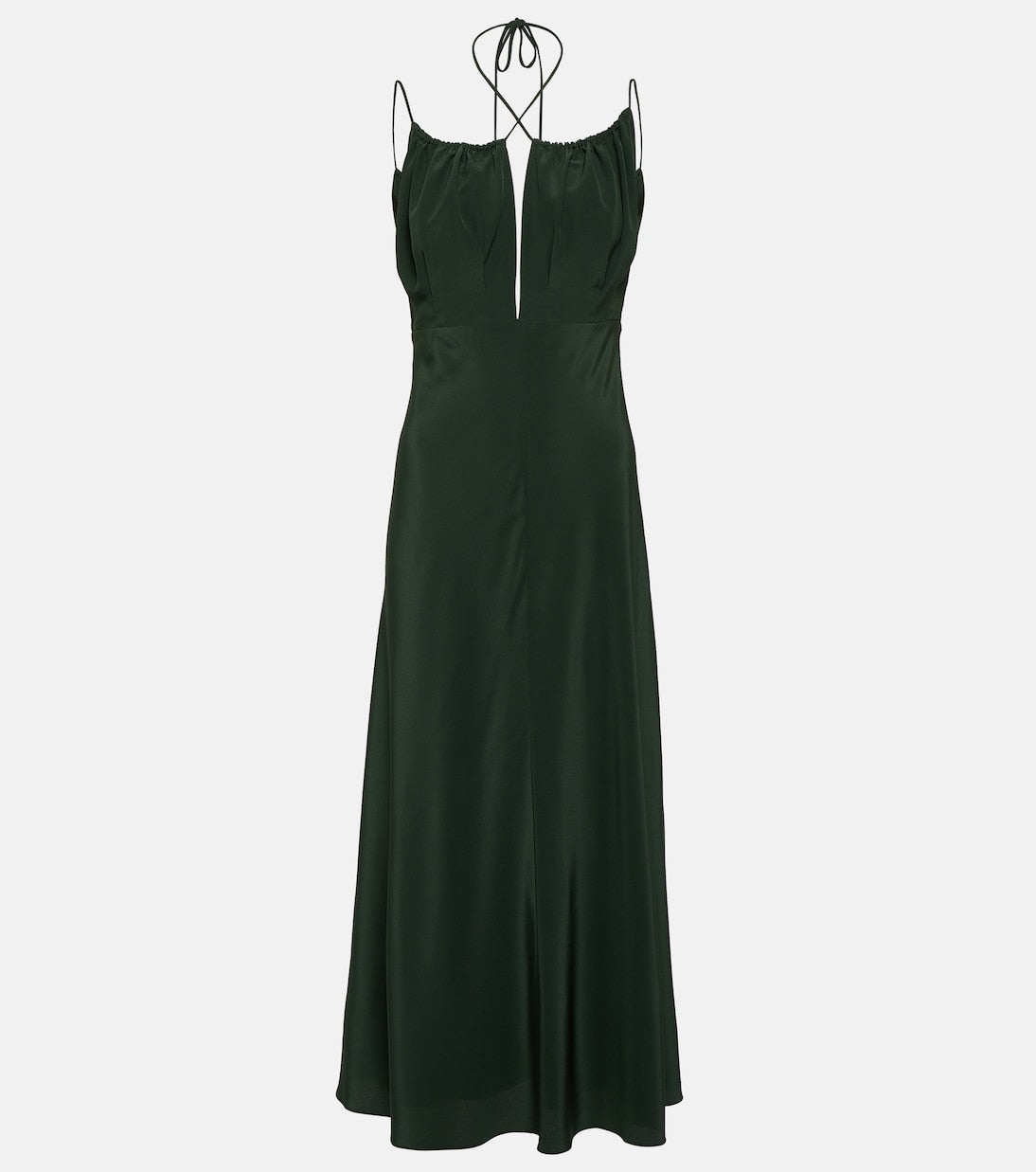 Toteme silk crepe de Chine maxi dress, green