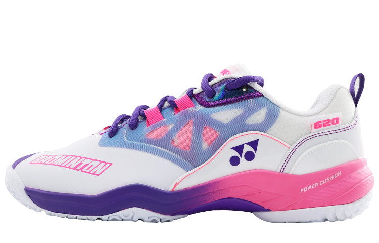 Yonex Power Cushion Unisex Badminton Shoes, White/Pink