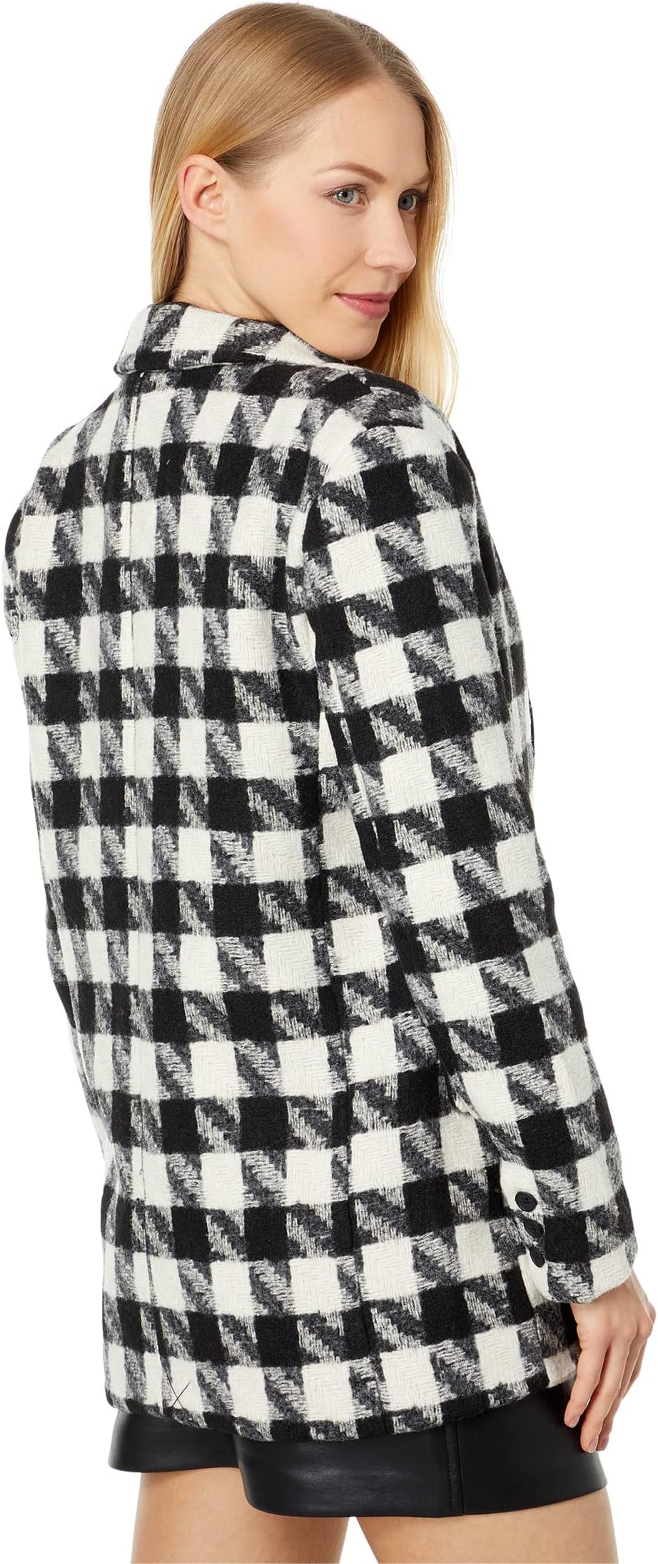 Secret Rhythm Blank NYC Oversized Houndstooth Blazer in Multicolor