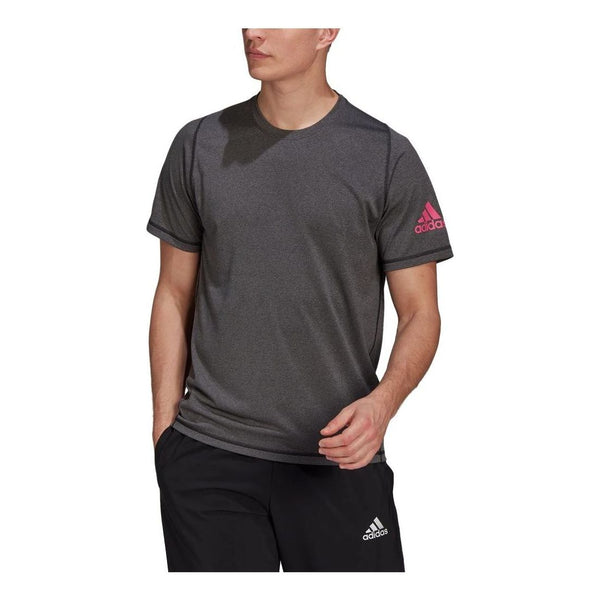 تي شيرت Adidas FreeLift Ultimate AEROREADY Designed 2 Move Sport T-shirt 'Black Melange Pink'، أسود