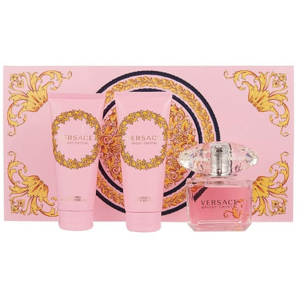 Bright Crystal eau de toilette 90 ml + body lotion 100 ml + shower gel 100 ml set, Versace