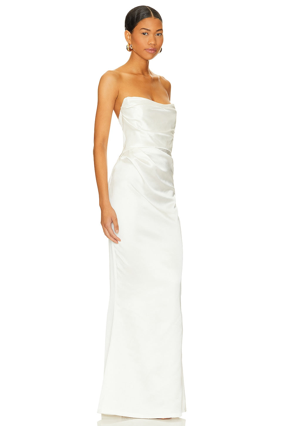 Nookie Emelie Strapless Gown Dress, White