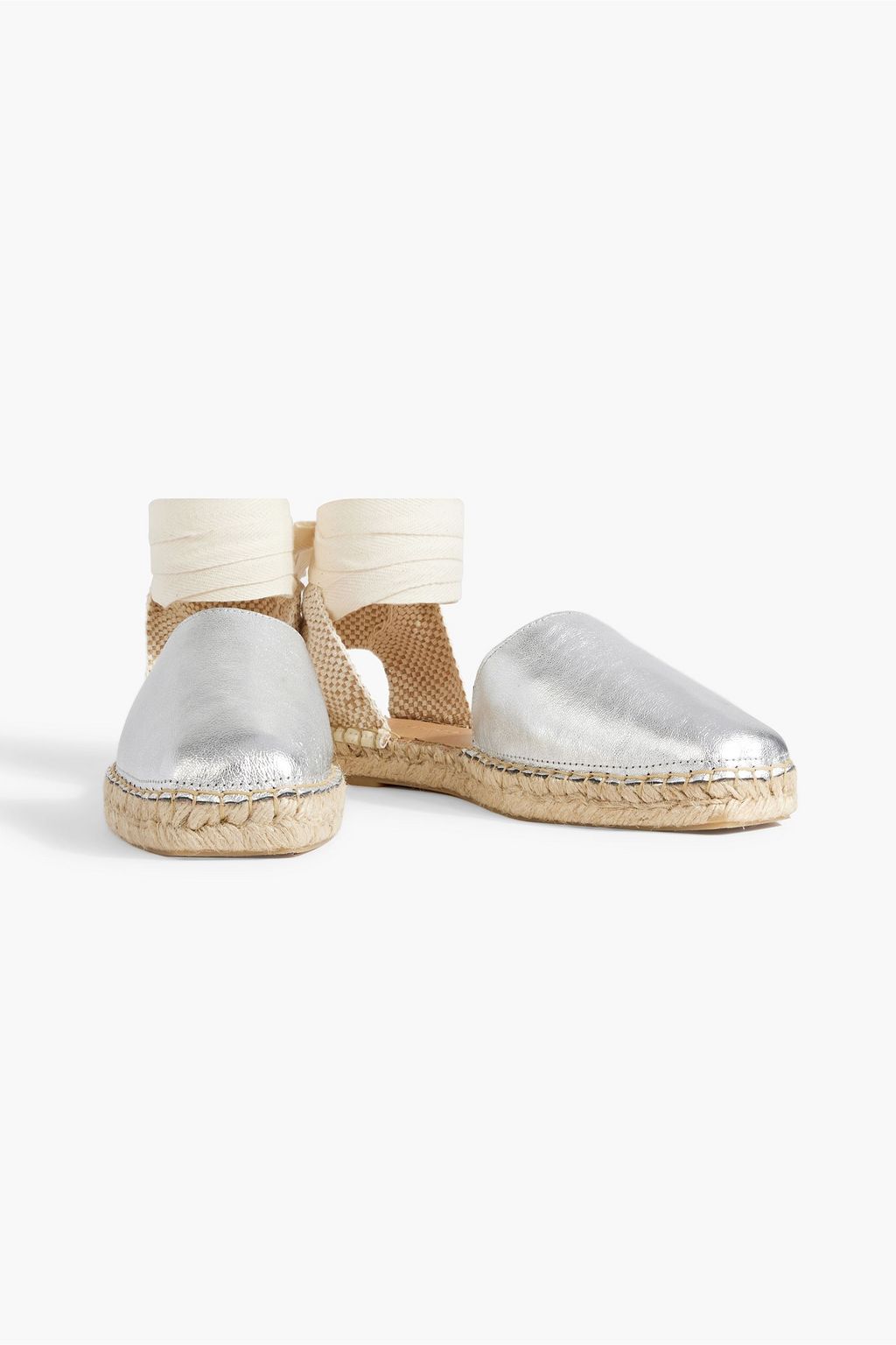 Liana metallic leather espadrilles LAST STUDIO, silver