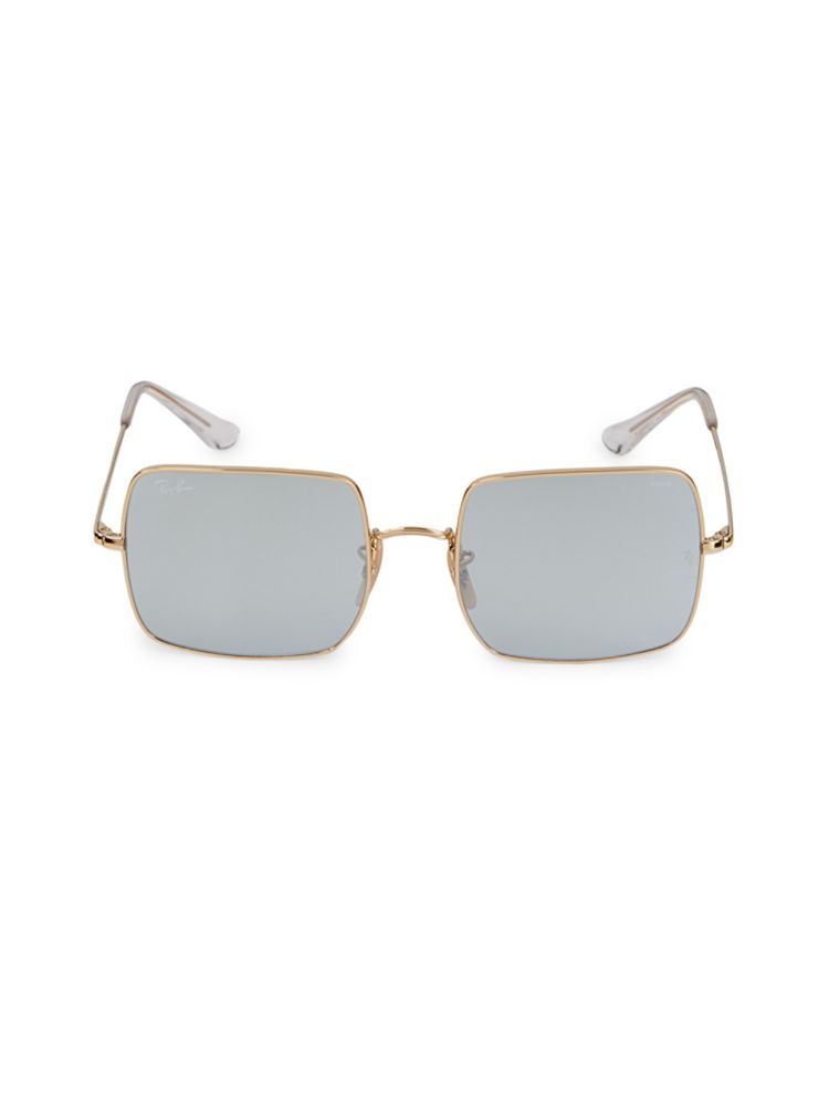 54MM Ray-Ban Square Sunglasses, Gold Gray