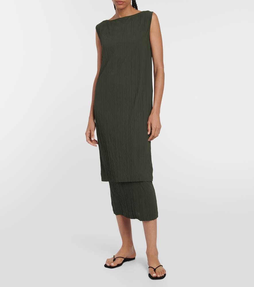 Leisure Carnia MAX MARA pleated jersey midi skirt, green