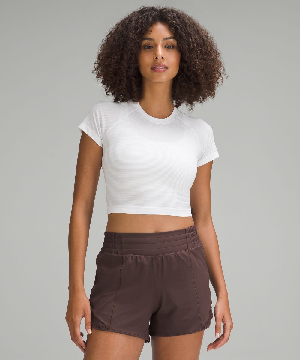 Swiftly Tech 2.0 Lululemon Short Sleeve Crop Shirt, White