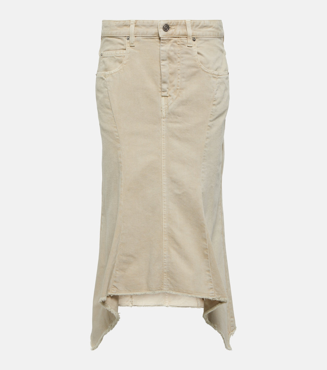 Nyda Isabel Marant midi denim skirt, beige