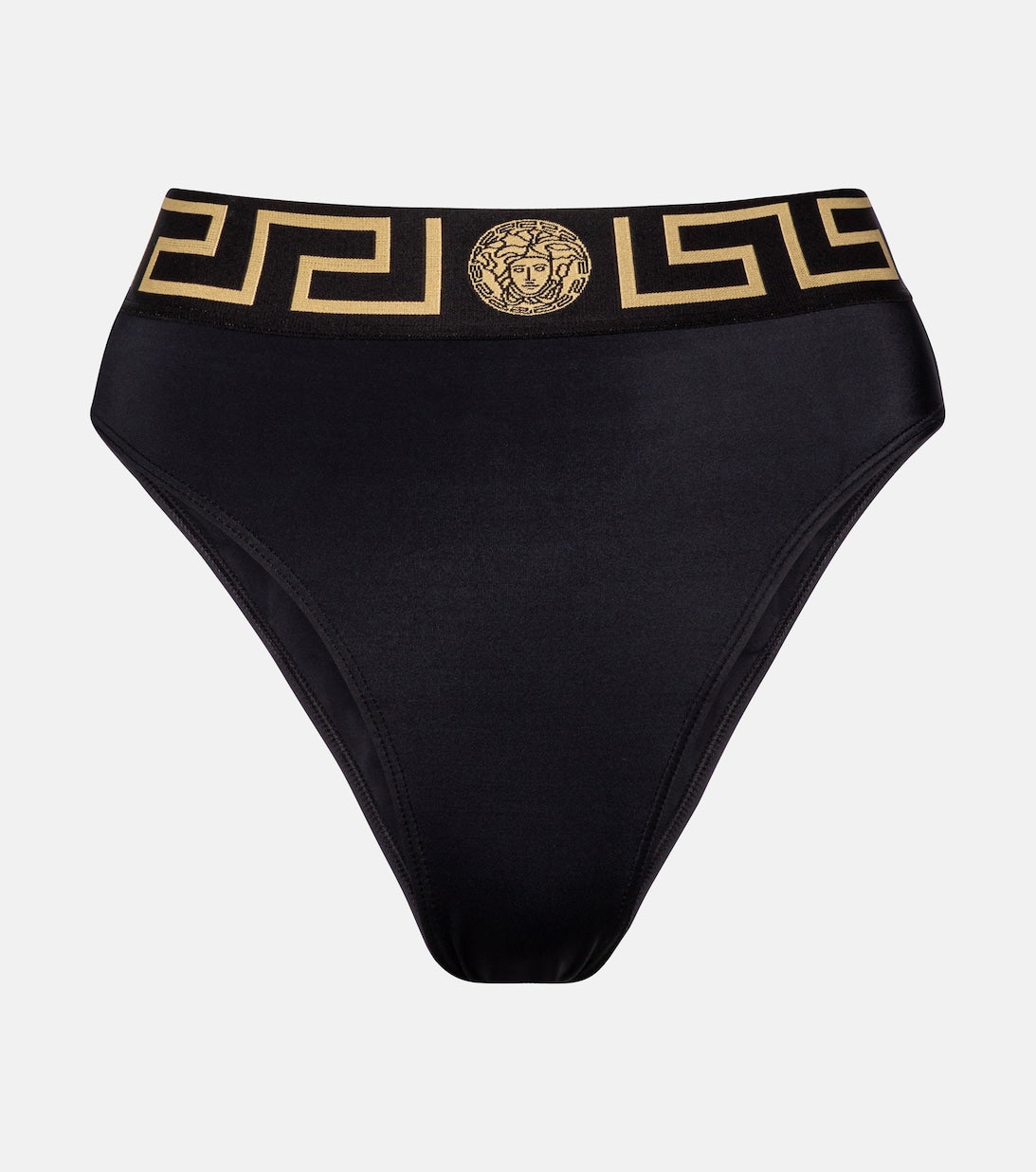 Bikini bottoms with VERSACE logo, black