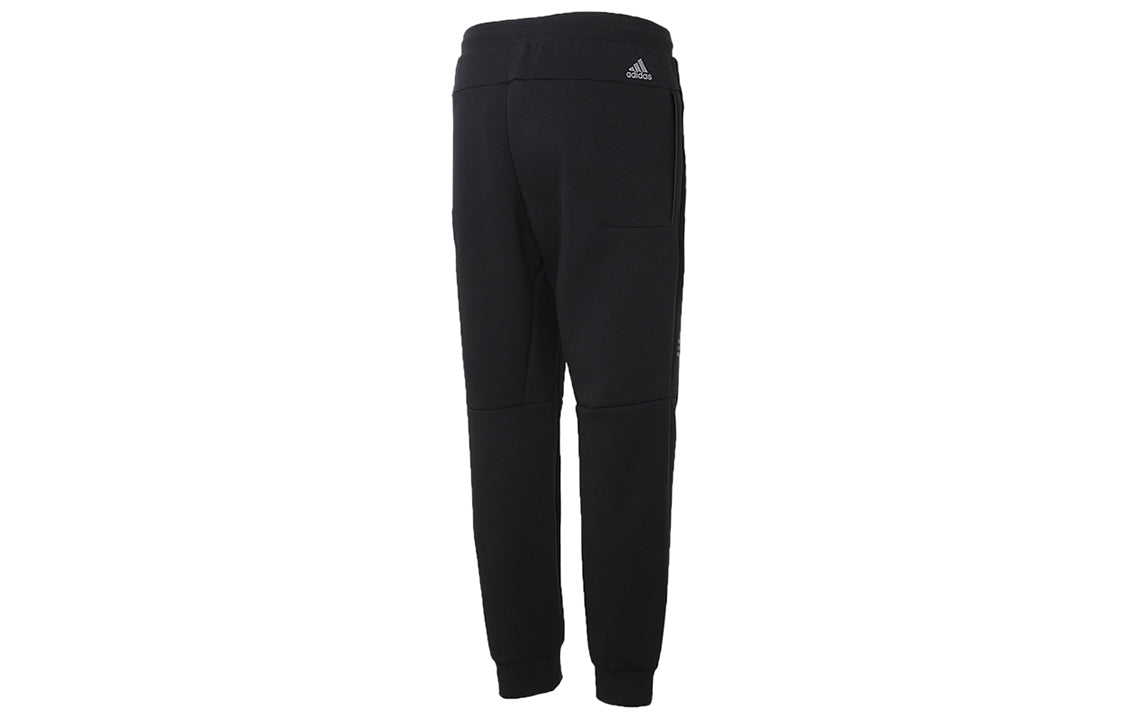 Knitted sports pants men's black Adidas, black